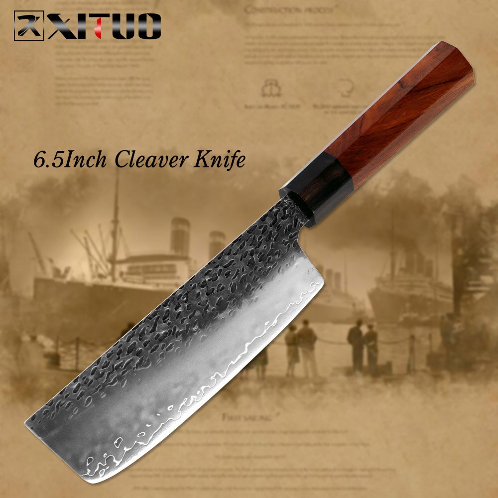 Hand-Forged 3-Layer Steel Chef Knife That Resists Rust