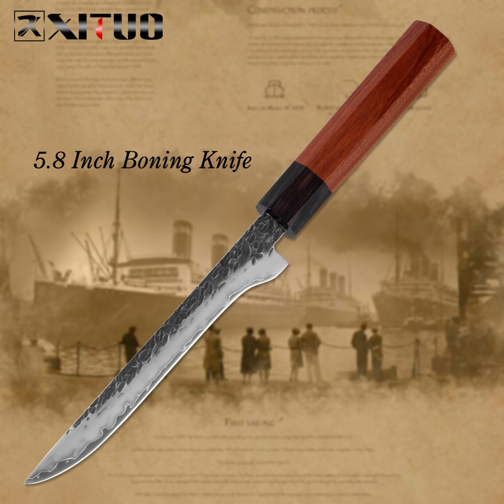 Hand-Forged 3-Layer Steel Chef Knife That Resists Rust