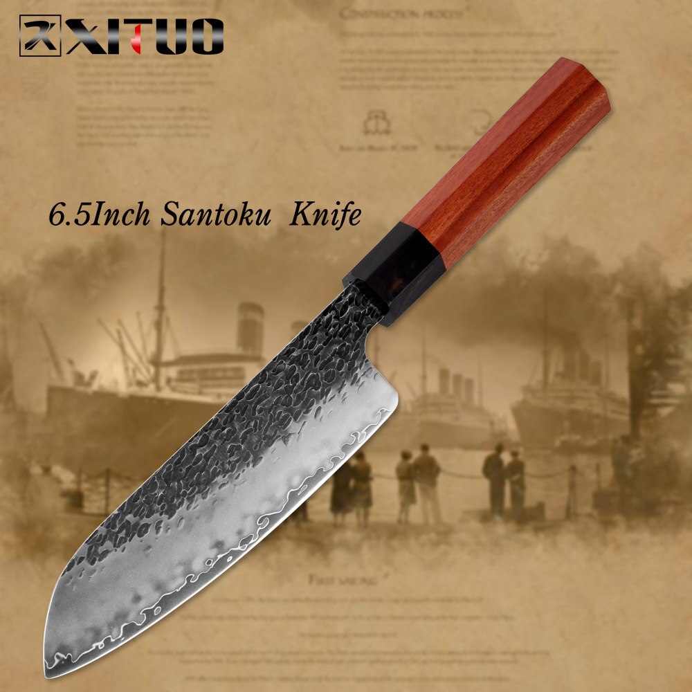 Hand-Forged 3-Layer Steel Chef Knife That Resists Rust