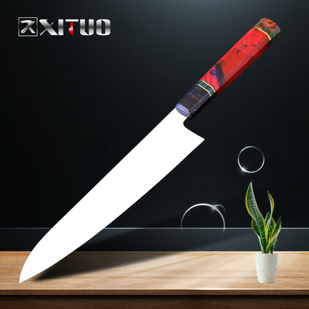 Japanese VG10 Chef Knife, Razor-Sharp Willow Edge Blade