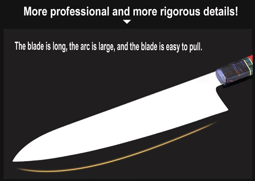 Japanese VG10 Chef Knife, Razor-Sharp Willow Edge Blade