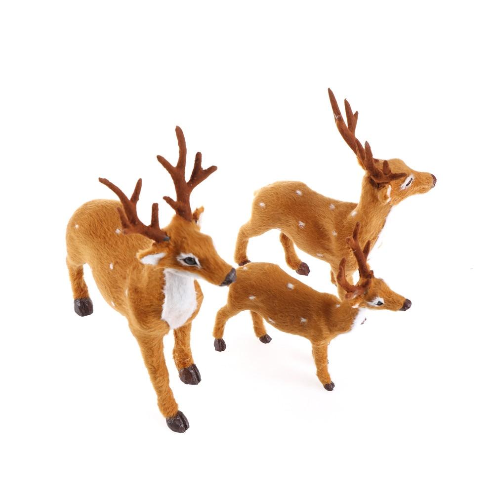 Plush Elk Christmas Decor Trio for Cozy Woodland Style
