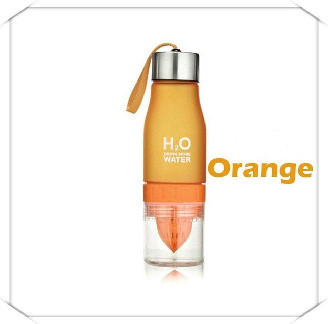 Fruit Infuser Water Bottle 650ml with Citrus Juicer