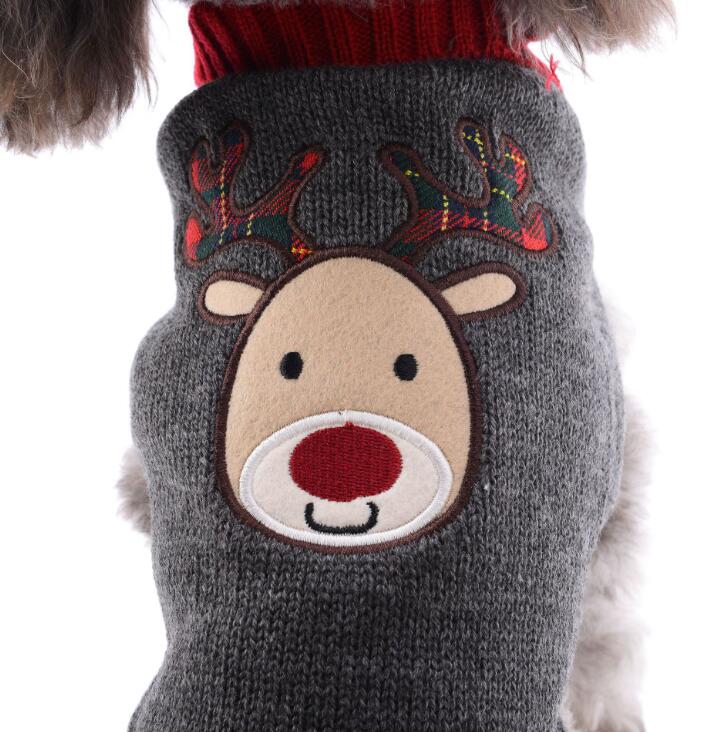 Christmas Dog Sweater – Cozy Reindeer Knit Outfit