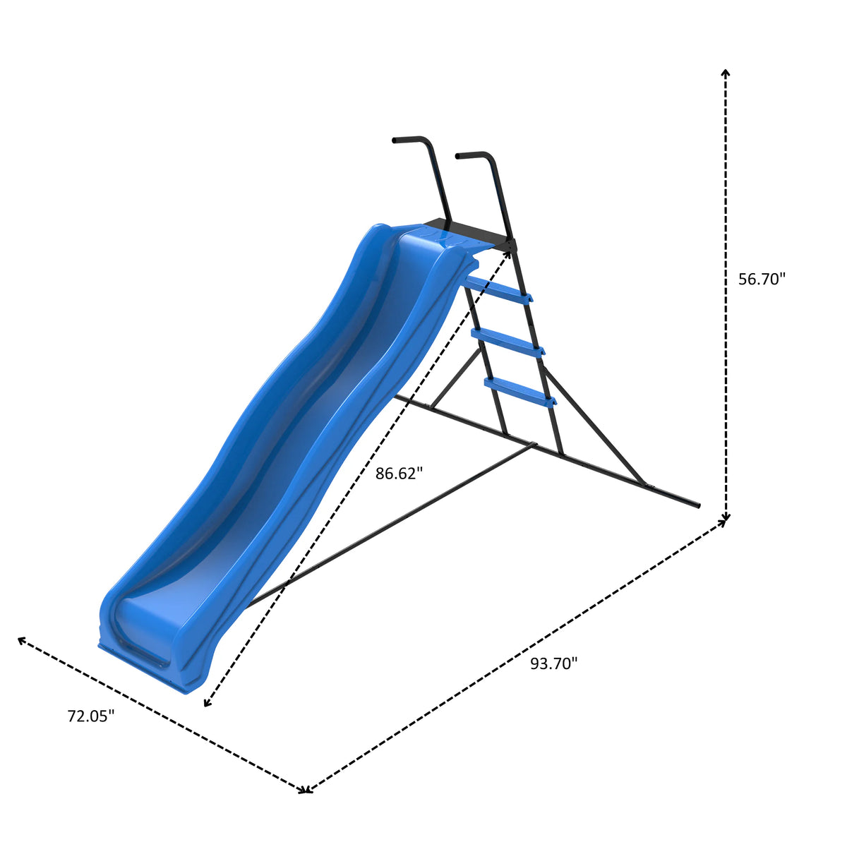 Freestanding Kids Plastic Slide: Indoor & Garden Play