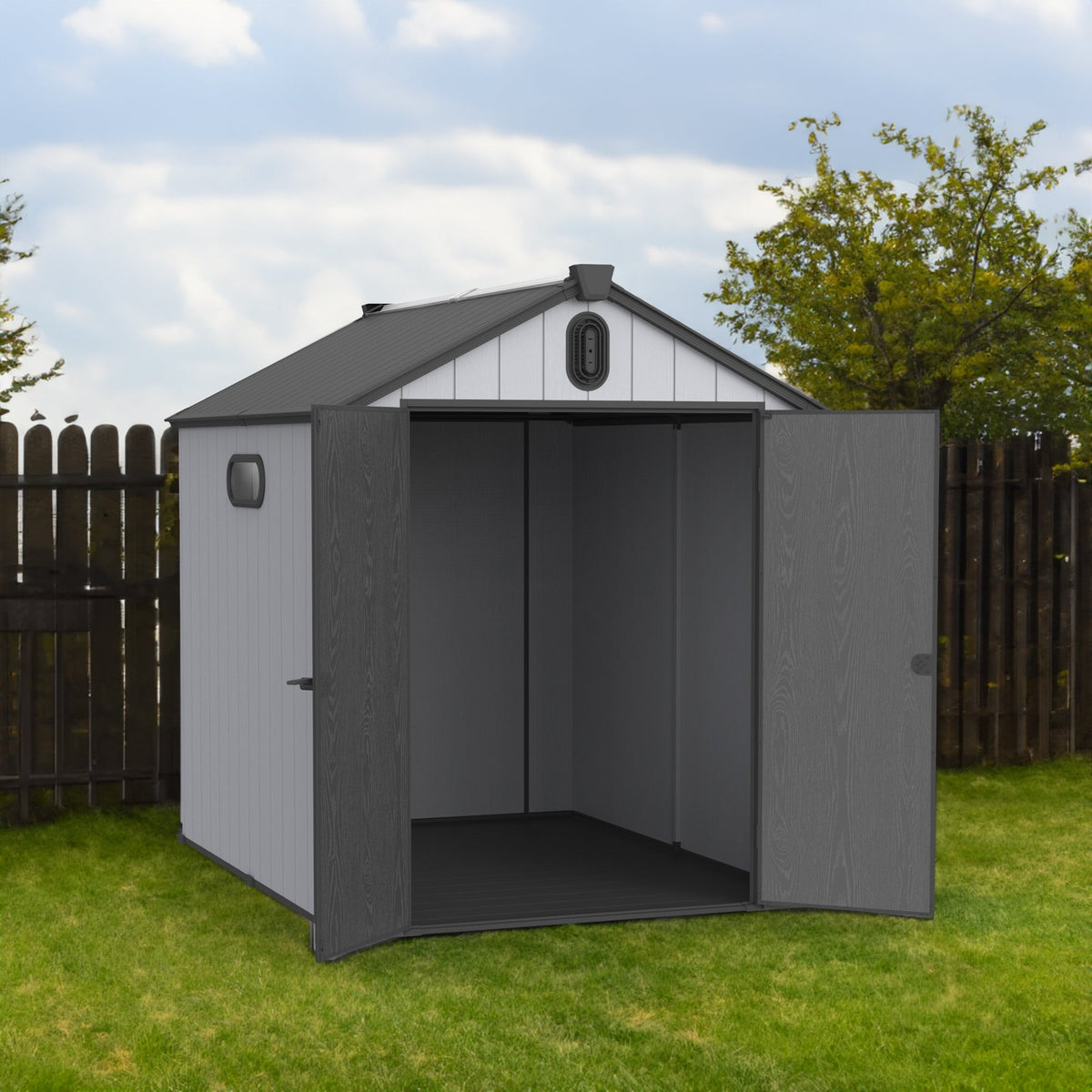 6x8 ft Plastic Storage Shed for Garden Tools & Mowers