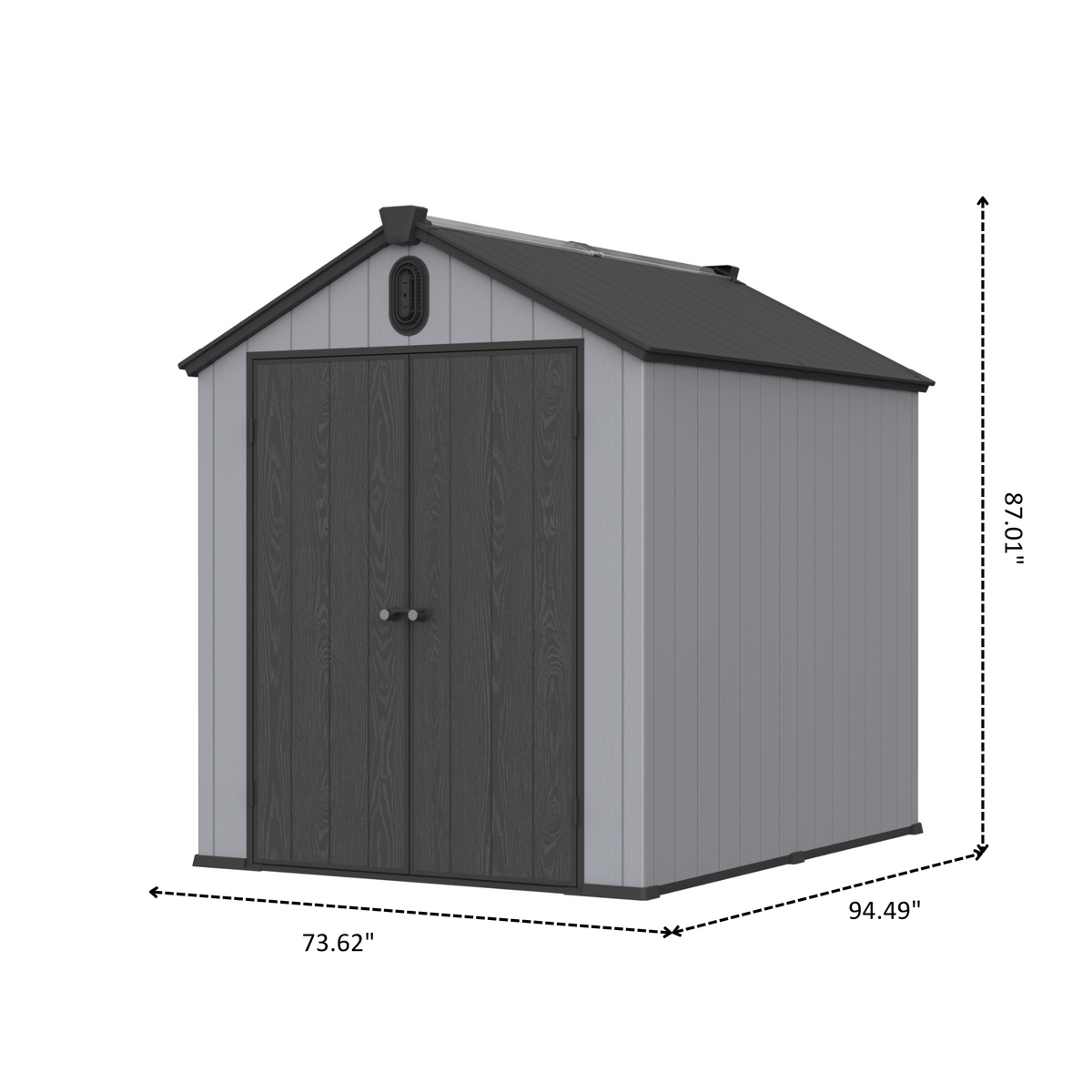 6x8 ft Plastic Storage Shed for Garden Tools & Mowers