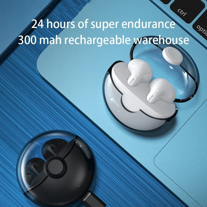 Transparent True Wireless Earbuds, Up to 24-Hour Battery