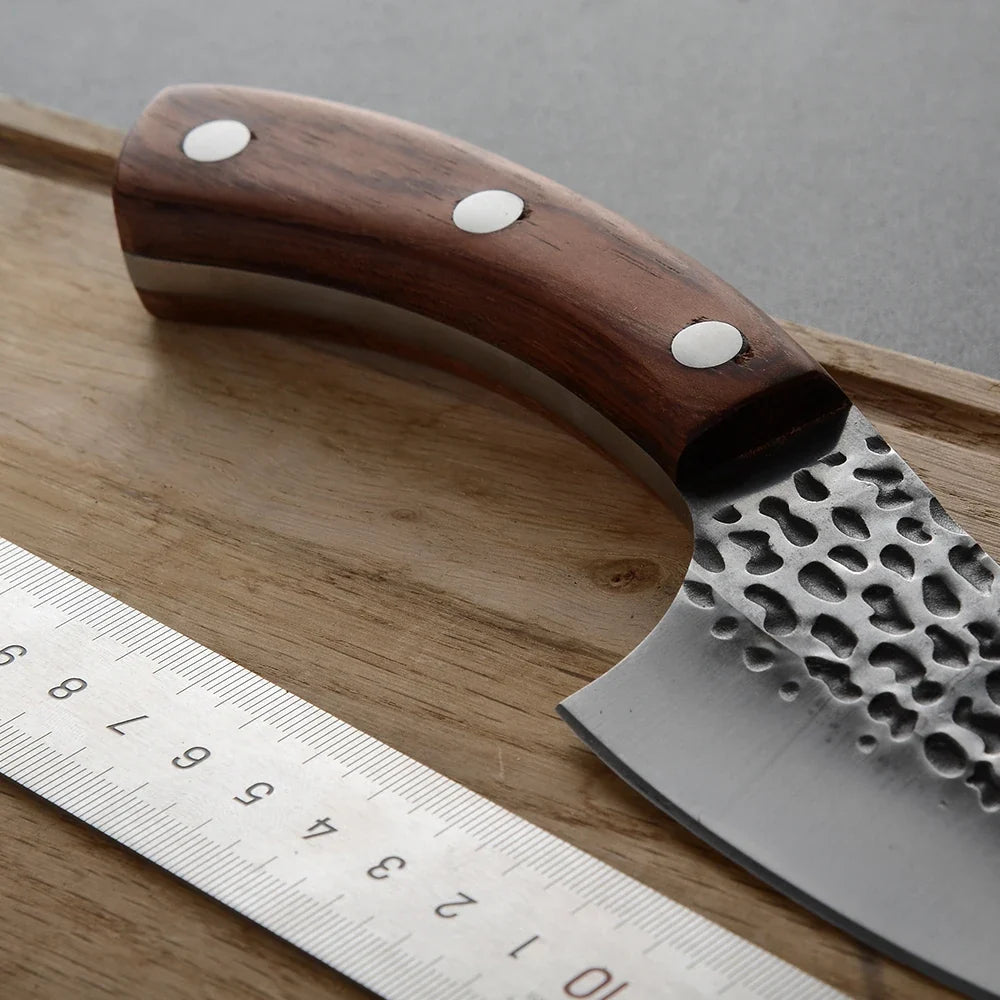 Full Tang Forged Boning Knife 5.5 Inch with Leather Sheath