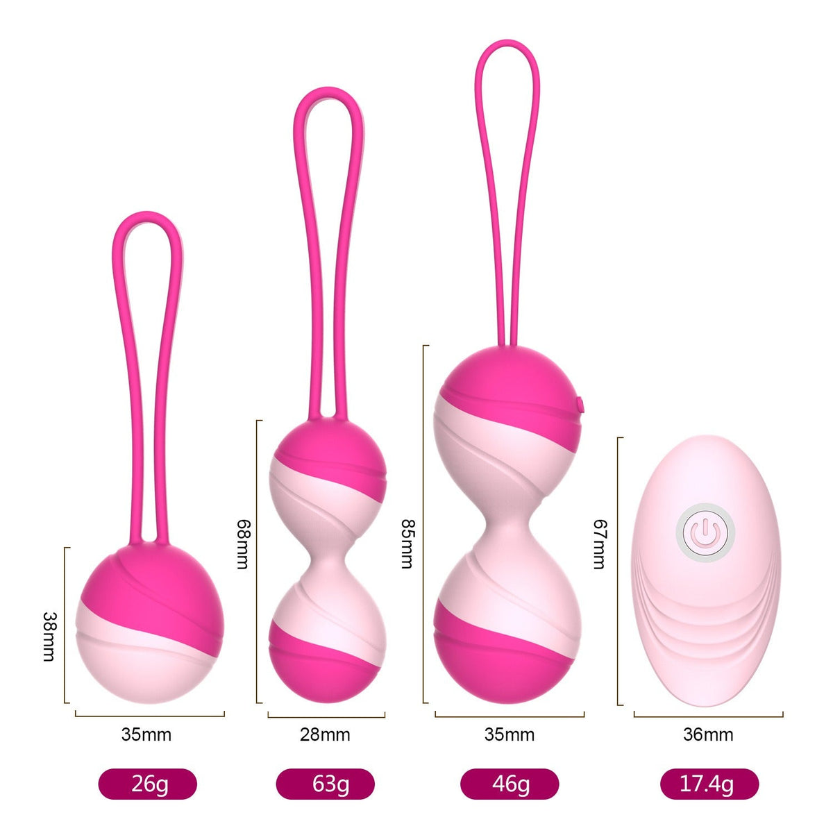 Kegel Exercise Balls for Graduated Pelvic Floor Training