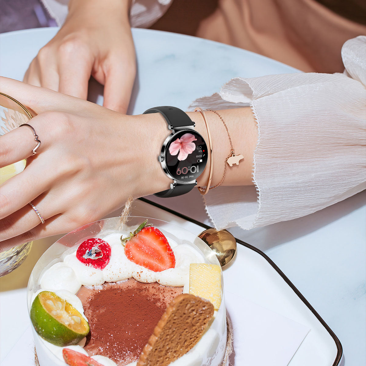 Slim Women's Smartwatch with Always-On AMOLED Display