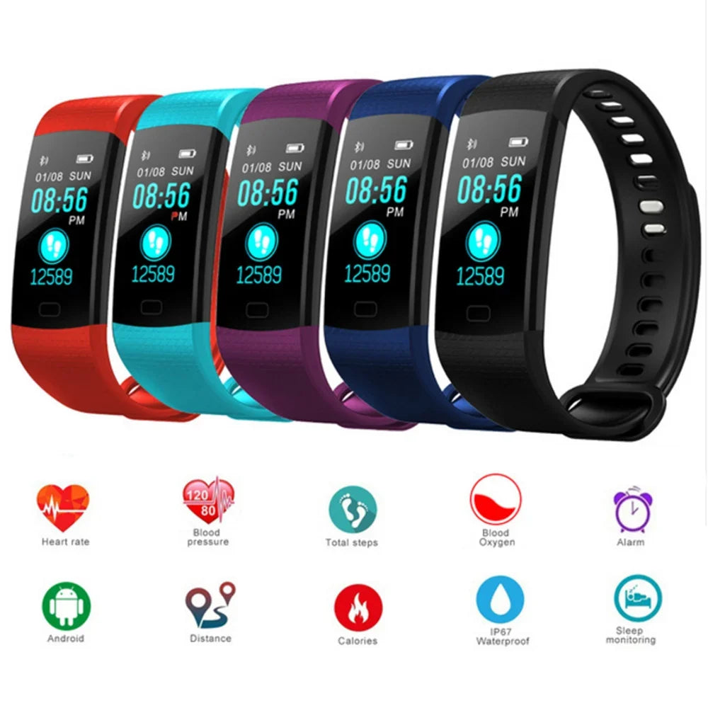 Waterproof Fitness Tracker Band with Heart Rate Monitor