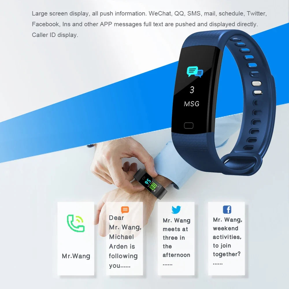 Waterproof Fitness Tracker Band with Heart Rate Monitor