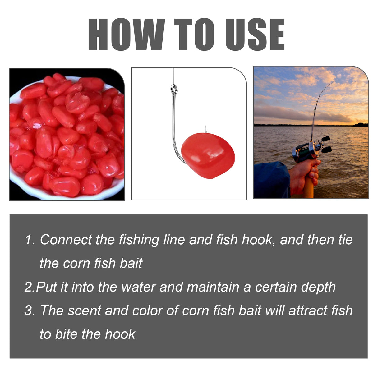 Corn Fish Bait for Portable Freshwater Fishing Trips