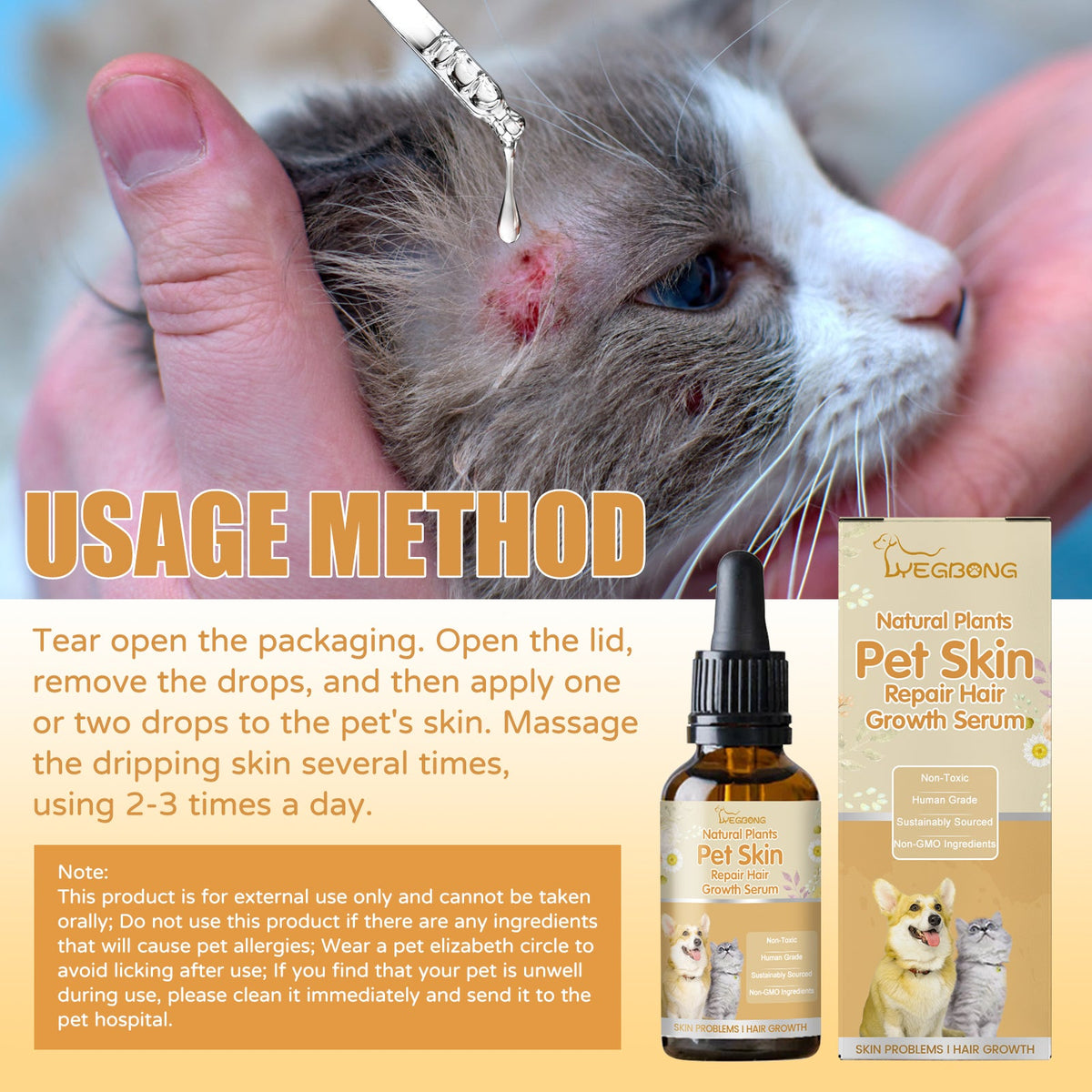 Plant-Based Pet Skin Serum for Gentle Skin & Coat Care