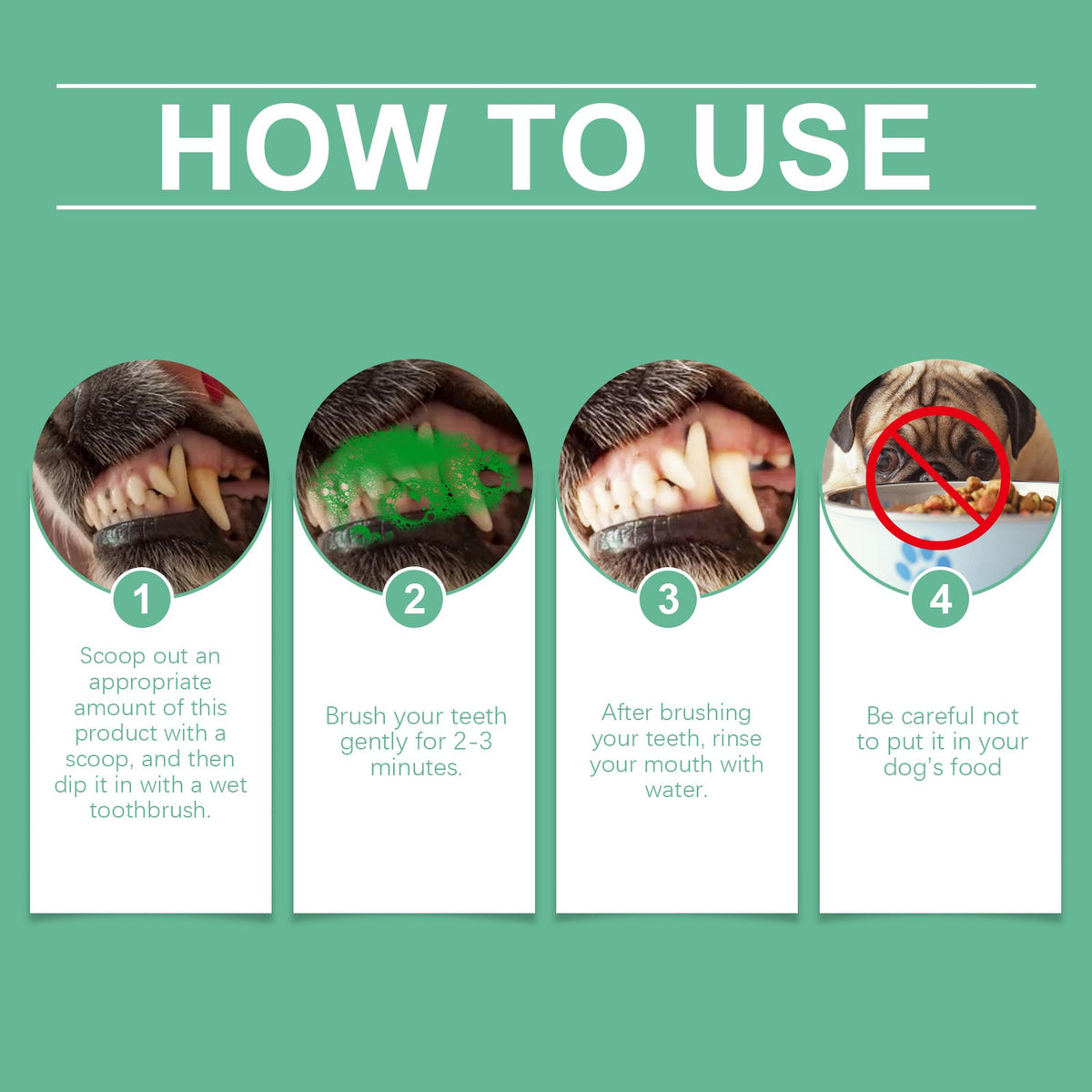 Dog Tooth Cleaning Powder for Plaque and Fresh Breath