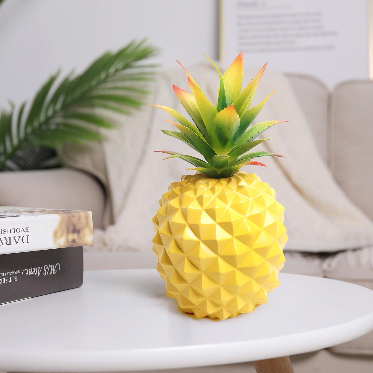 Artificial Pineapple Desk Decor for Tropical Cheer Accent