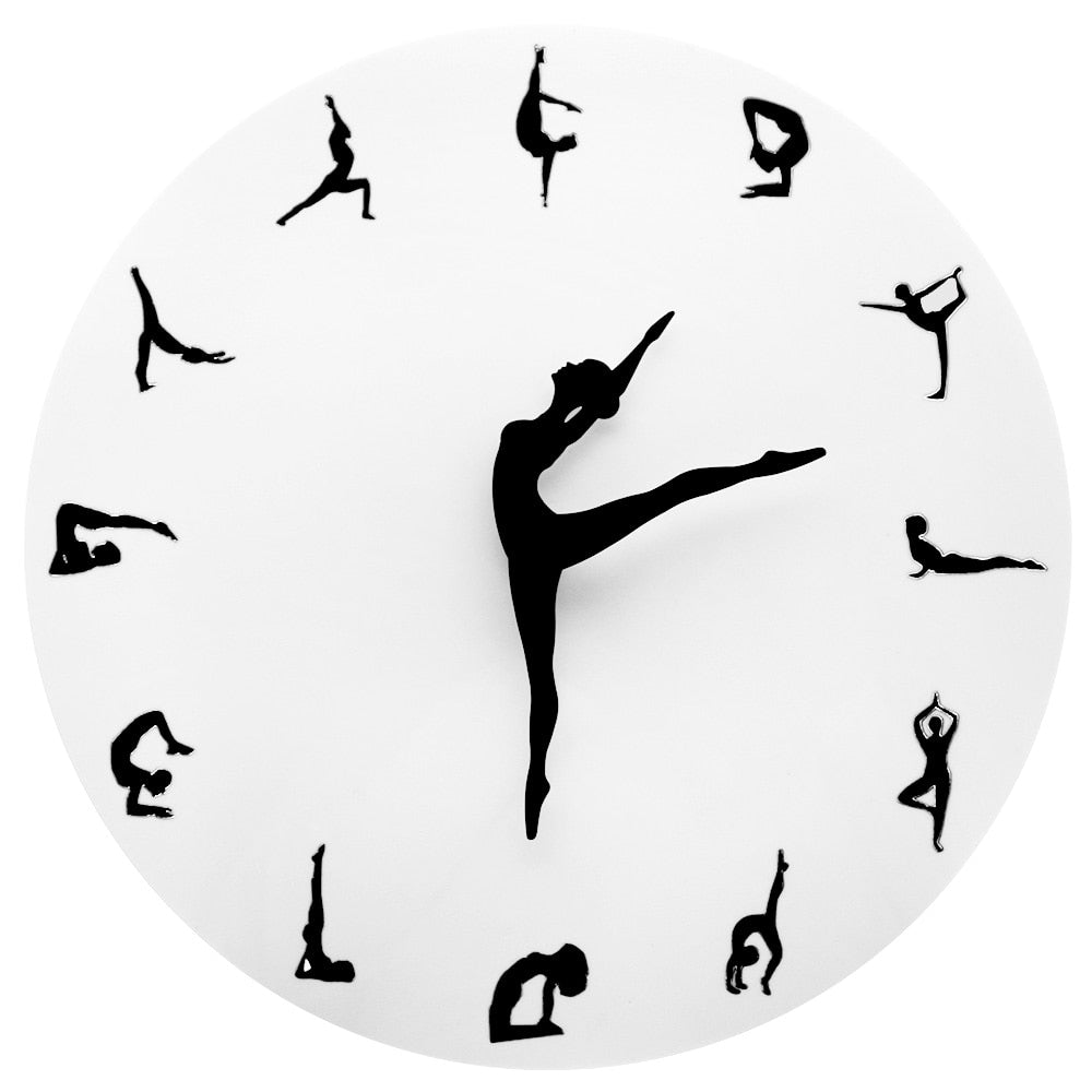 Yoga Wall Clock: Silent Mindful Decor for Studios & Homes