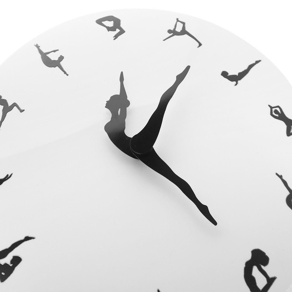 Yoga Wall Clock: Silent Mindful Decor for Studios & Homes