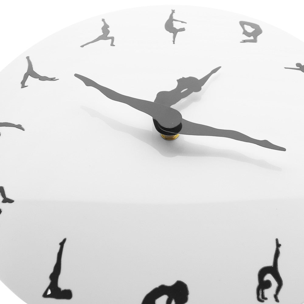 Yoga Wall Clock: Silent Mindful Decor for Studios & Homes