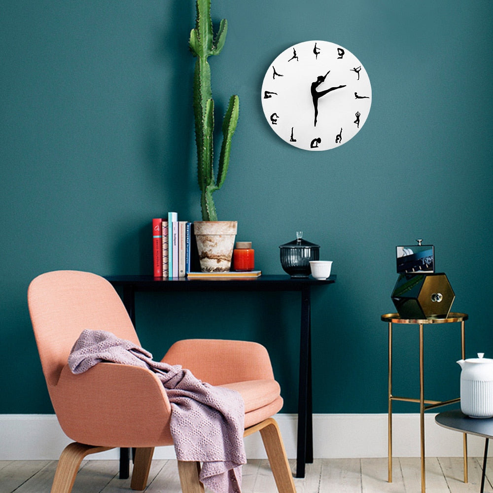Yoga Wall Clock: Silent Mindful Decor for Studios & Homes