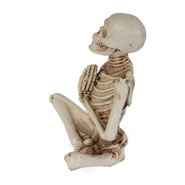 Yoga Skull Figurine – Gothic Meditation Decor Accent