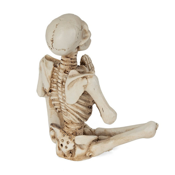 Yoga Skull Figurine – Gothic Meditation Decor Accent