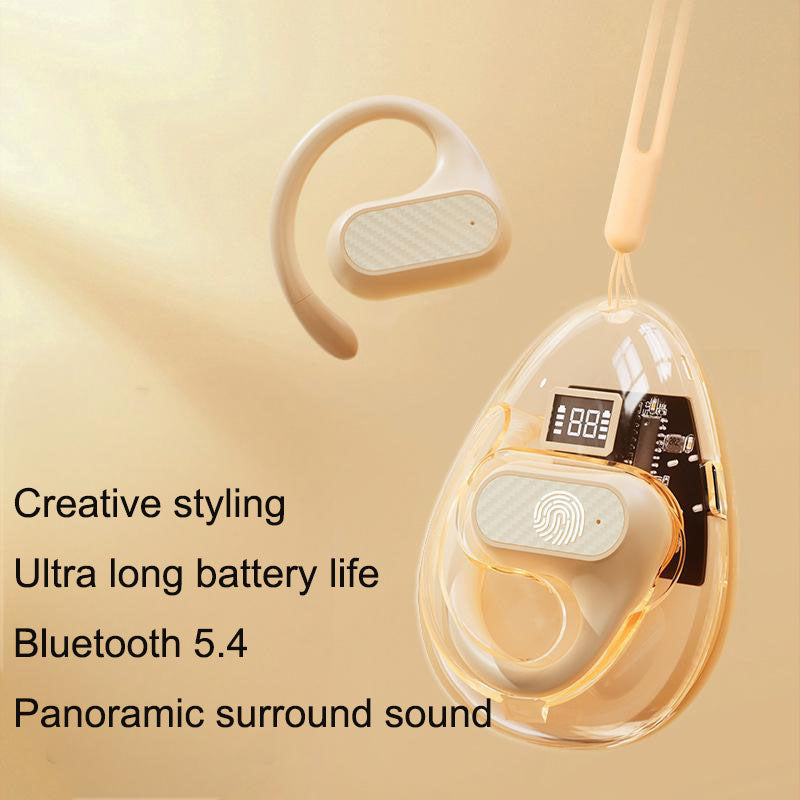 Open-Ear Wireless Earphones with LED Battery Display