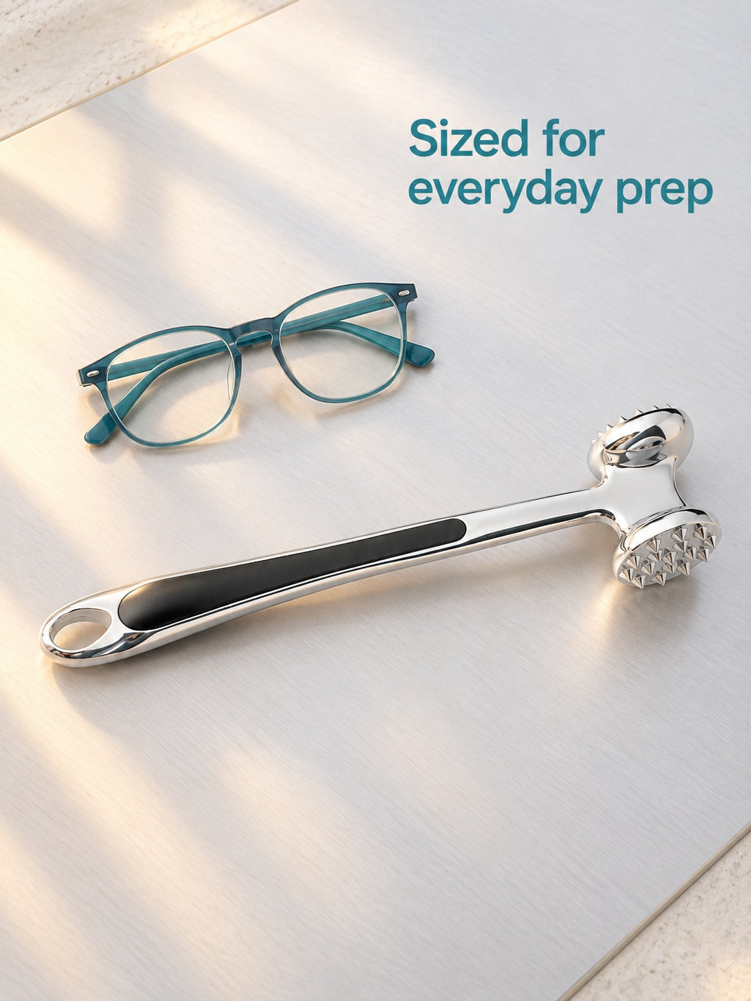 Zinc Alloy Meat Tenderizer Mallet for Steak & Pork