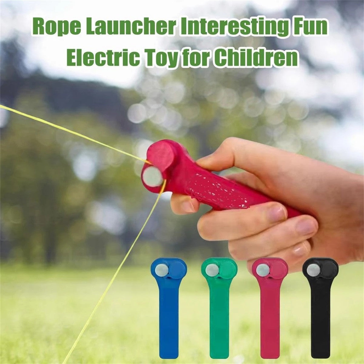 Electric Rope Launcher Toy for Active Outdoor Play