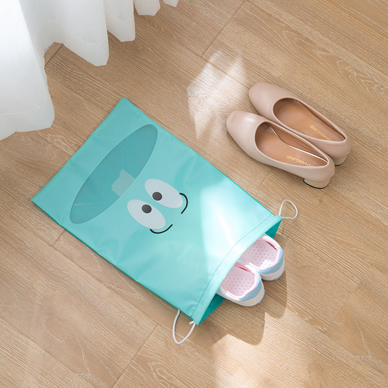 Travel Shoe Storage Bag with Clear Window, Drawstring
