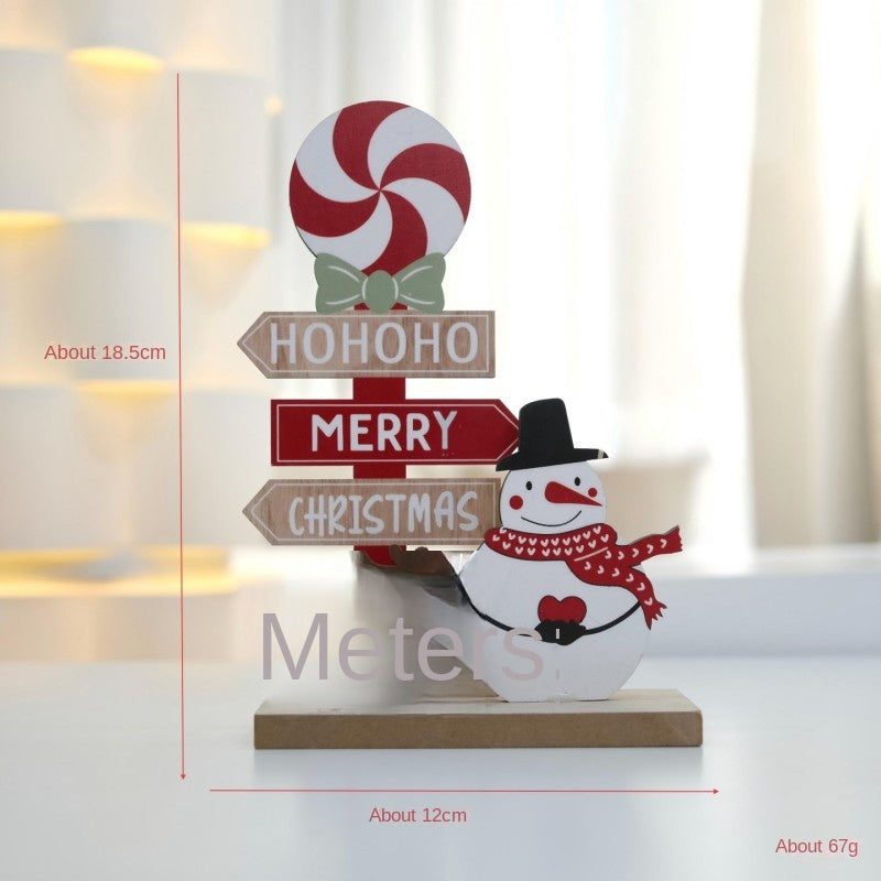 Wooden Christmas Decorations for Festive Tabletop Scenes
