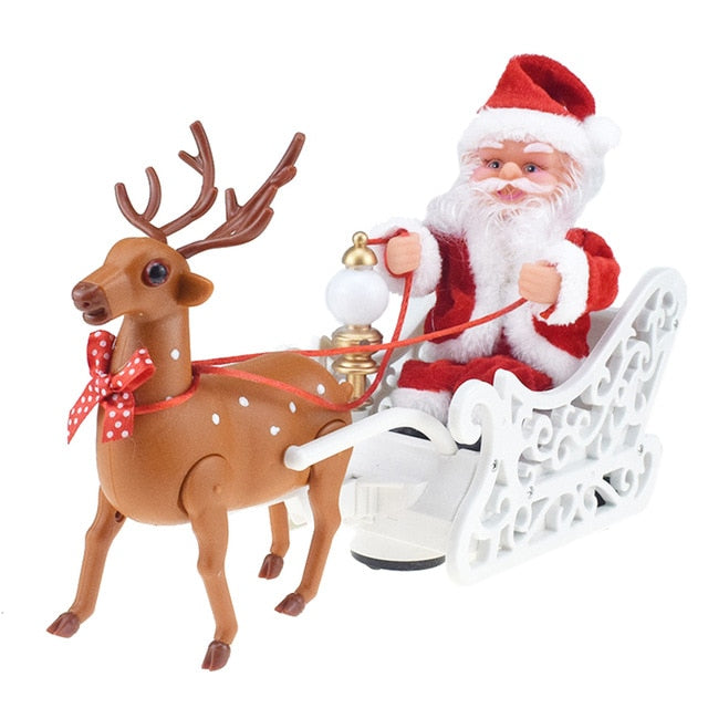 Electric Santa Sleigh Toy With Music for Christmas Fun