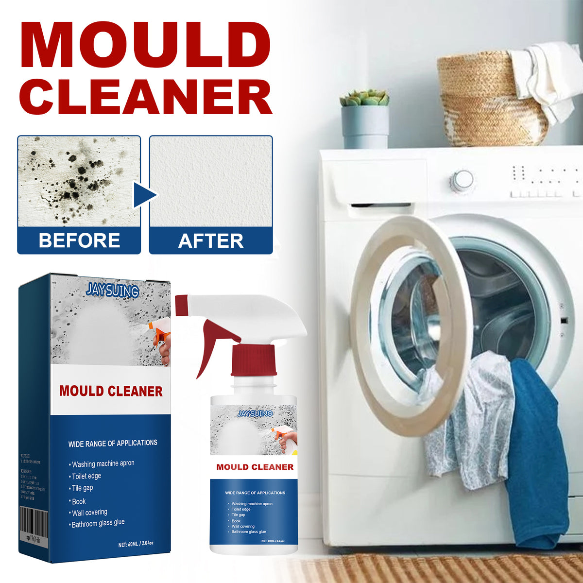Mold Remover Spray for Bathroom Walls, Tiles & Grout