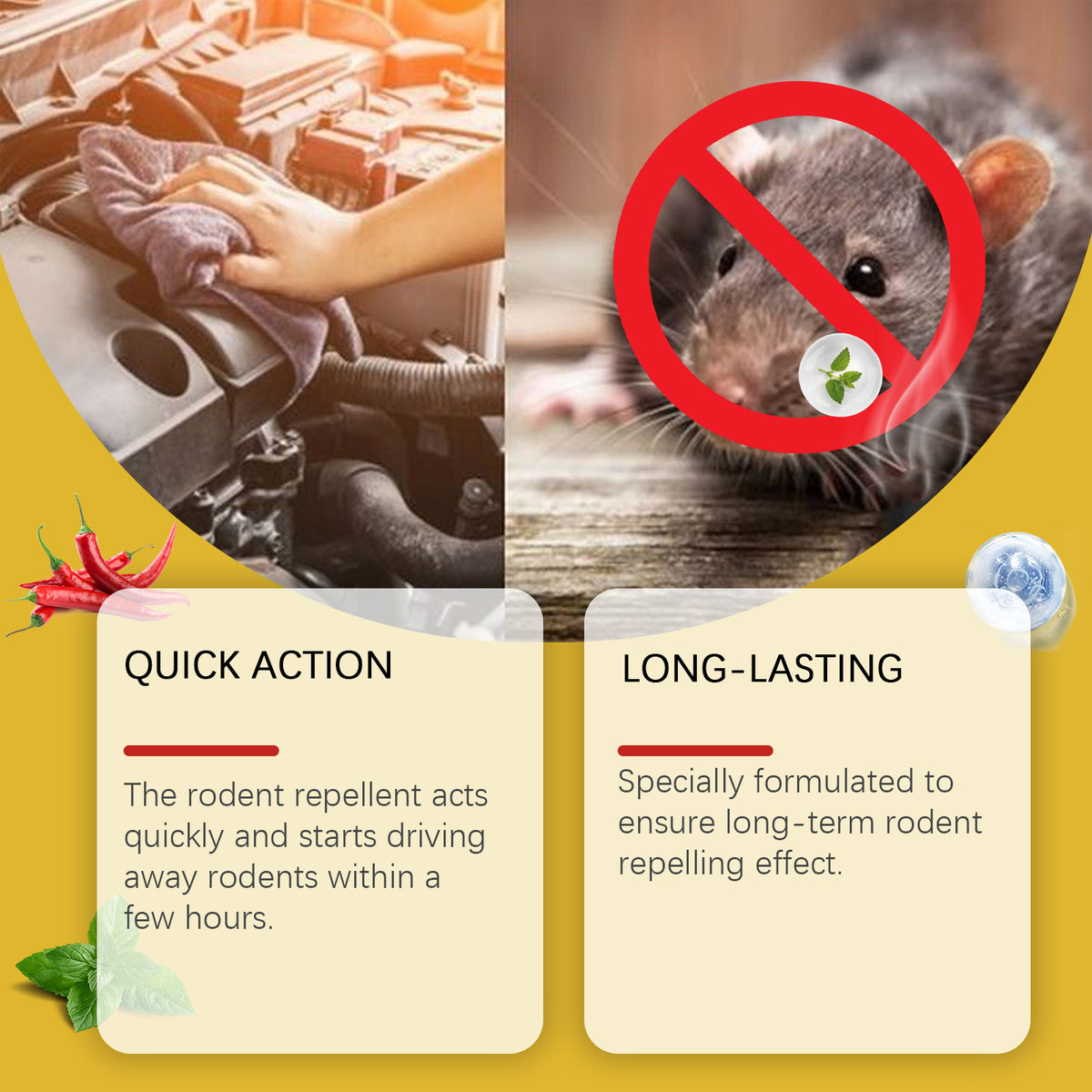 Rat Repellent Spray for Home, Car & Outdoor Spaces