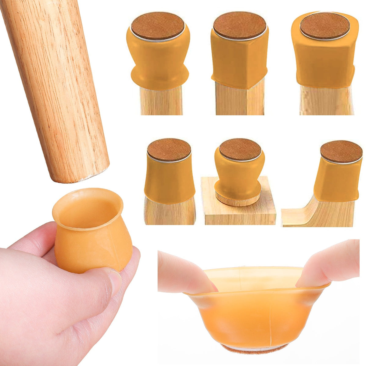 Silicone Furniture Leg Covers for Scratch-Free Floors