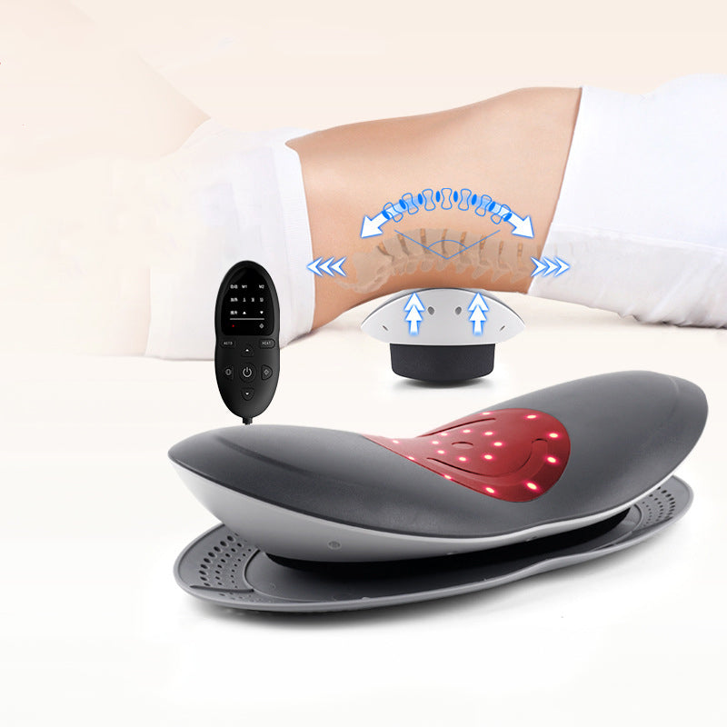 Lumbar Traction Massager — 10cm Stretch & Heat for Back Pain