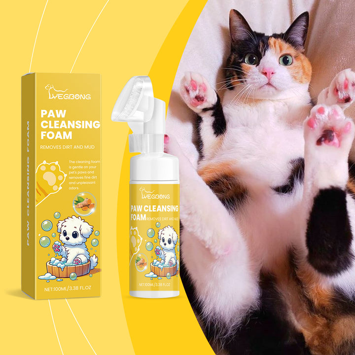 Dog Paw Cleaner Foam with Brush for Cleaner, Safer Paws