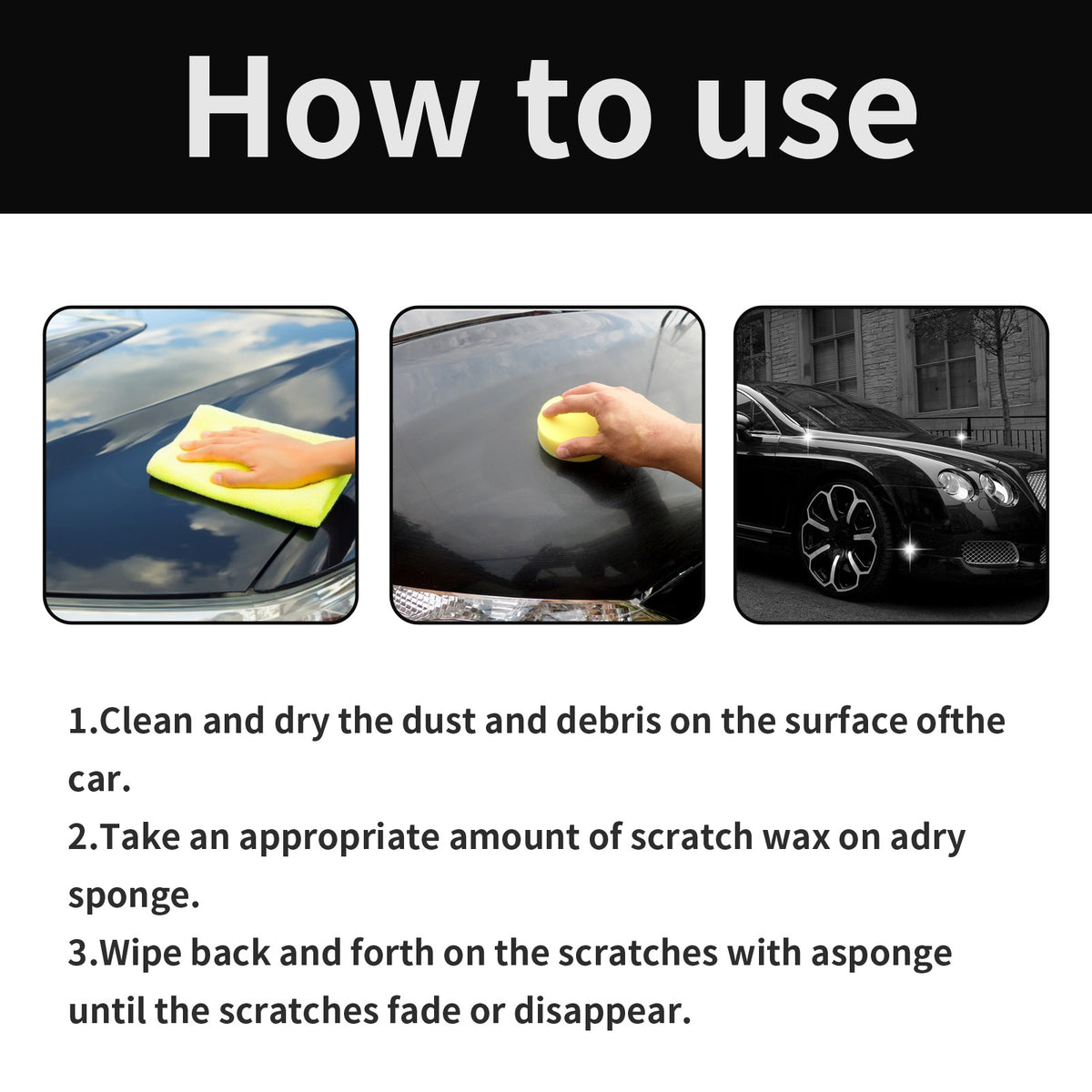 Car Scratch Remover Wax for Light Scratch Gloss Repair