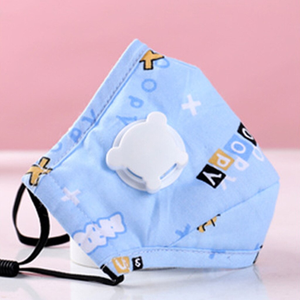 Blue bear mask with gold cross accent and bear face design, white center insert visible