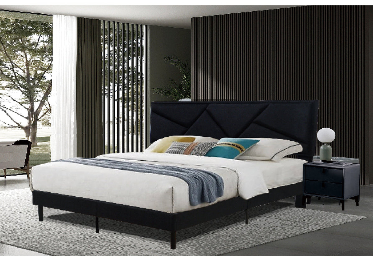Diamond Tufted Bed Frame with Adjustable Headboard Height