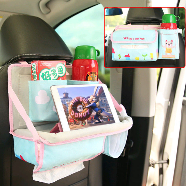 Baby Car Seat Back Organizer With Tablet Holder Bag