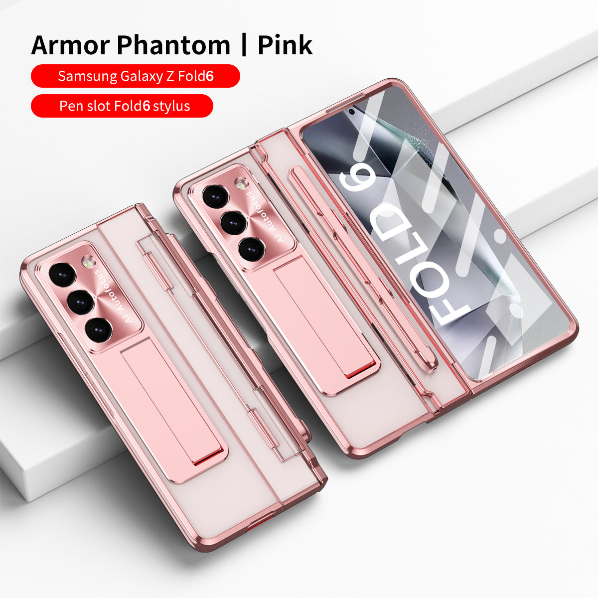 Samsung Galaxy Z Fold 6 Case with Pen Slot, Kickstand