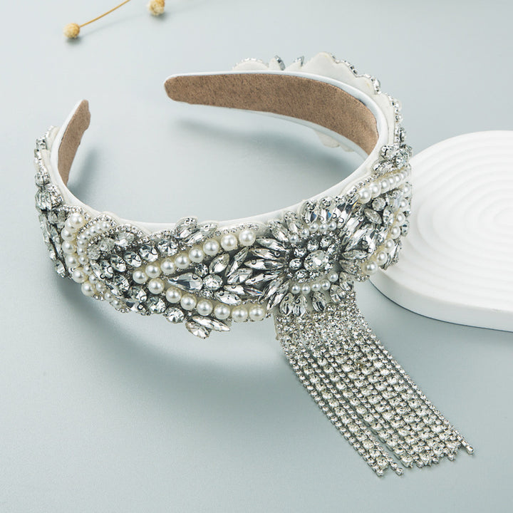 Pearl Tassel Hair Hoop for Elegant Statement Style