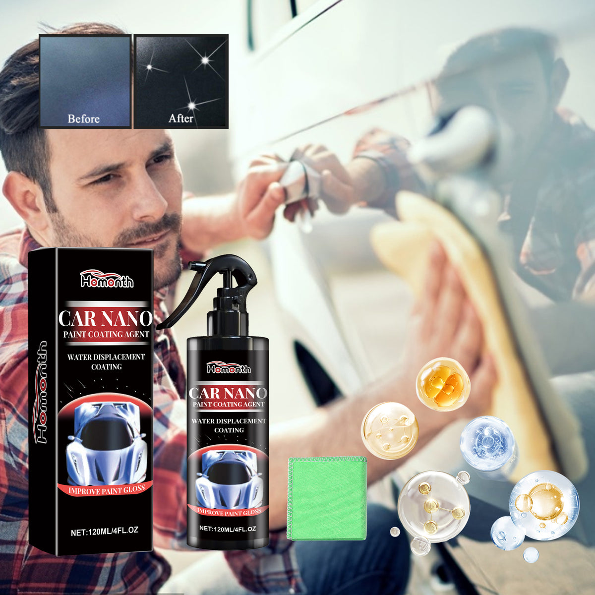 Car Nano Paint Coating Spray for Glossy Protection