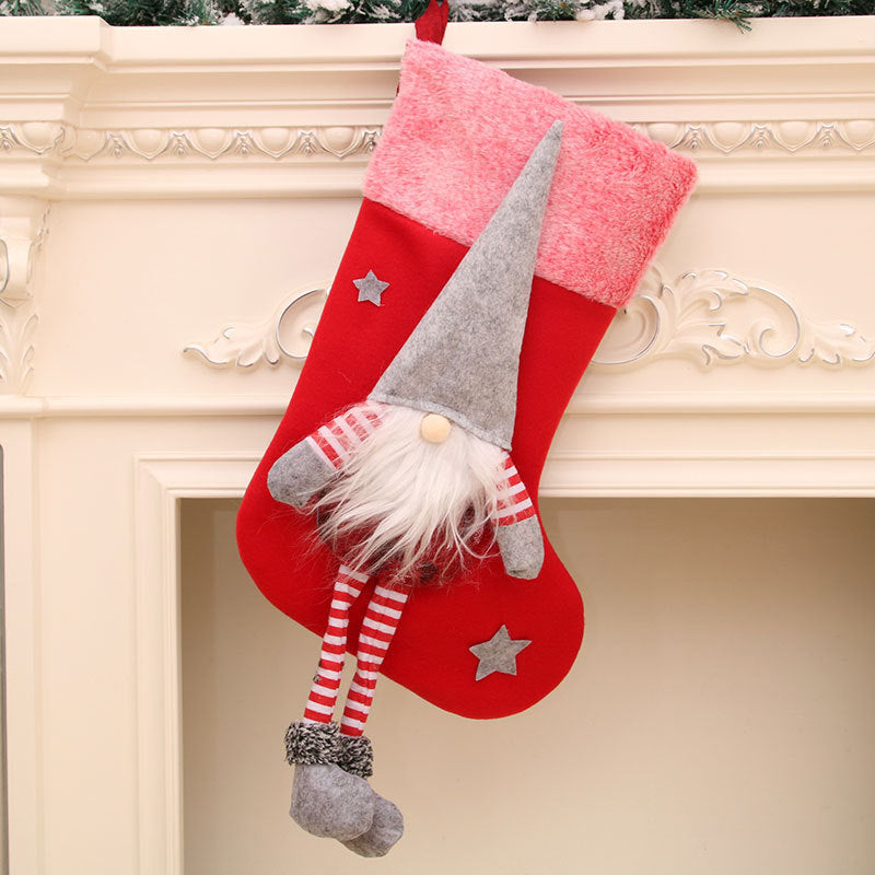Christmas Plush Stockings With Playful Dangling Legs