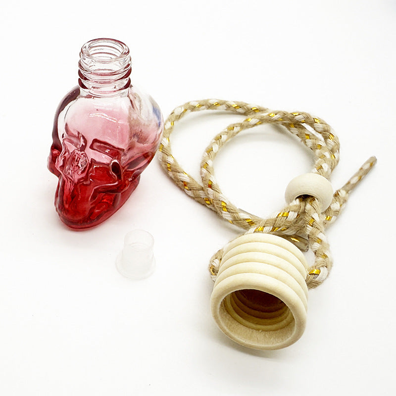 Skull Glass Car Air Freshener Bottle for Halloween
