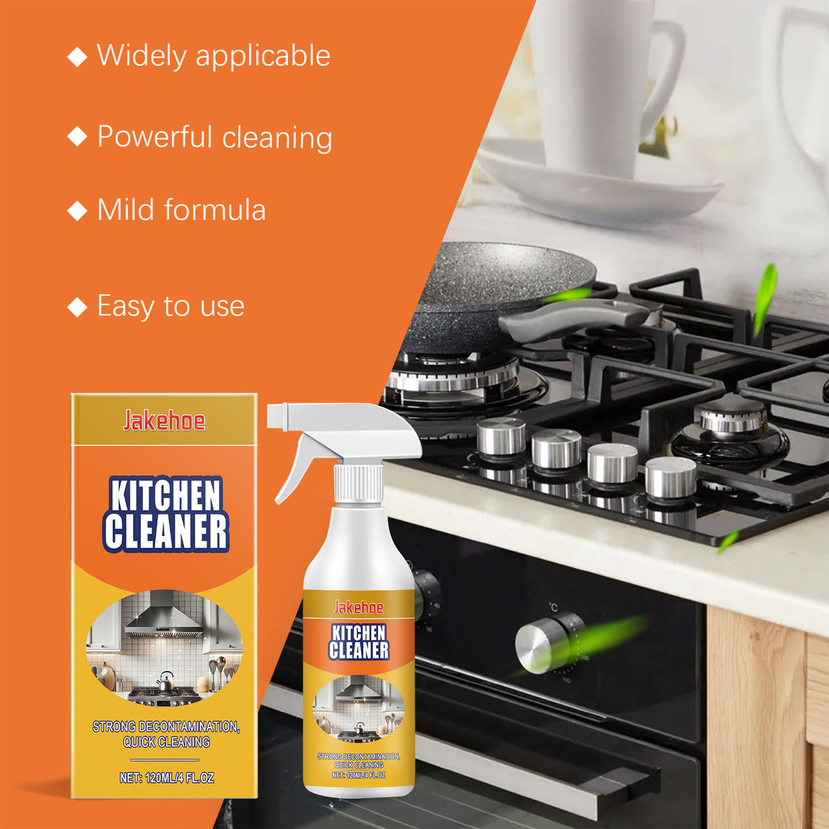 Kitchen Grease Cleaner for Fast, Easy Cooktop Cleaning
