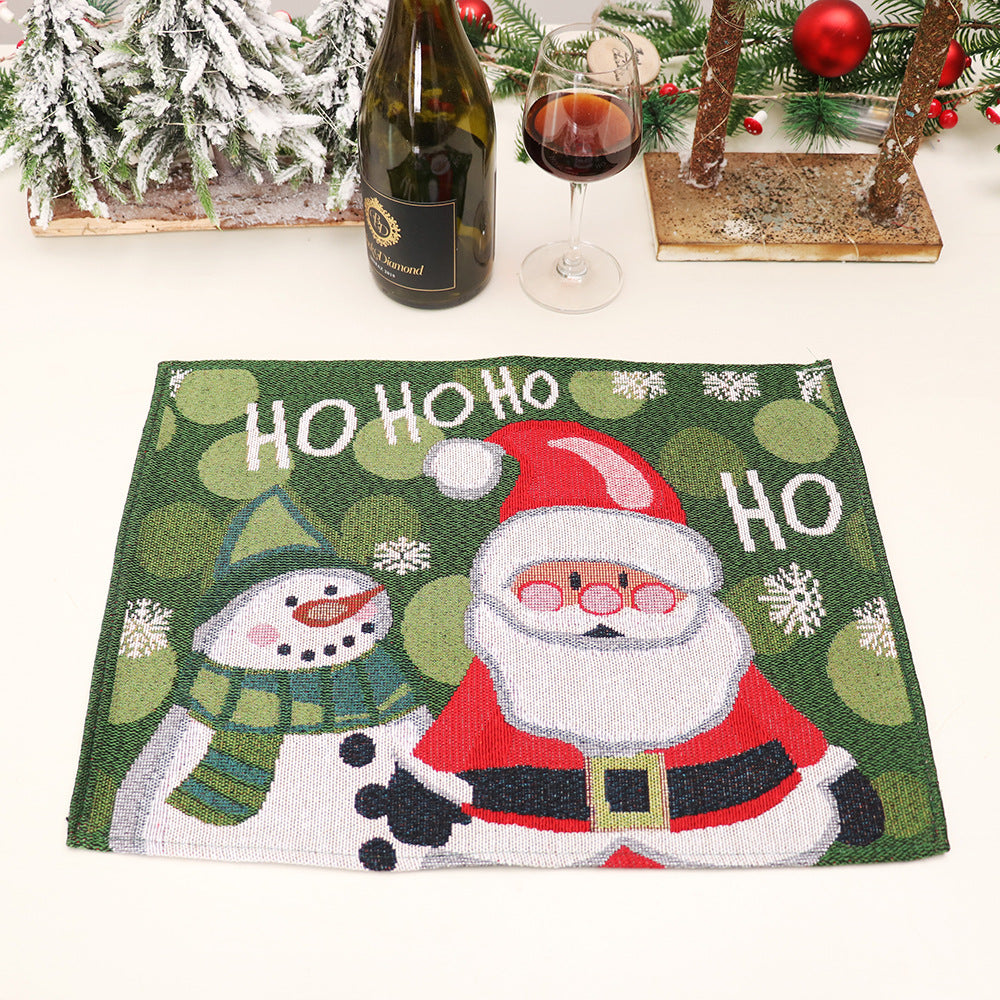 Knitted Christmas Placemat for Festive Table Decor