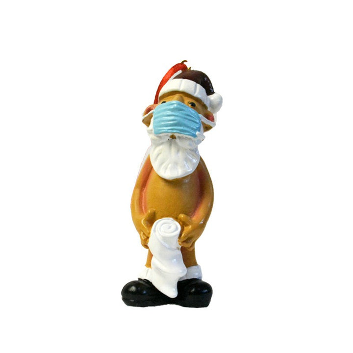 Funny Masked Santa Christmas Ornament With Toilet Paper